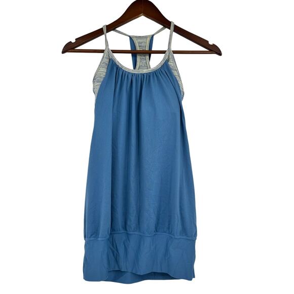 Lululemon No Limits Tank Limitless Blue Wee Are From Space Polar Cream size 4 - Picture 2 of 9